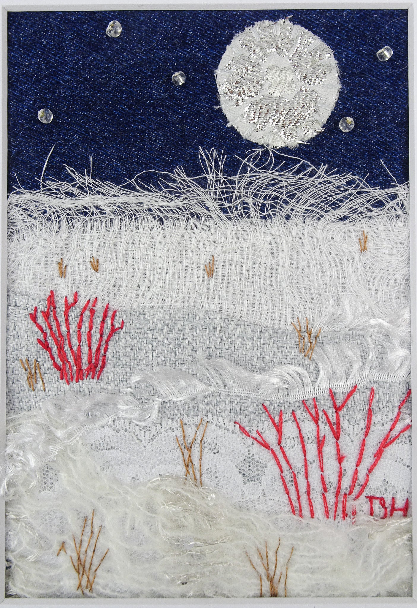 Under the Silver Moon Handstitched Art with Darcy Hunter RB STUDIO